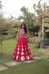 Lw 7173 Roman Silk Gota Pattern Work Navratri Lehenga Choli